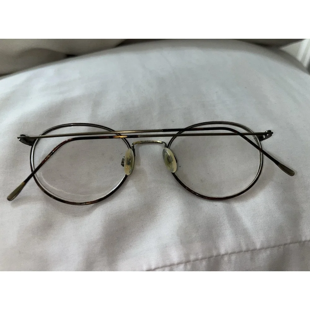 Marchon Brown and Gold Eyeglasses Frames Made in Japan 145mm